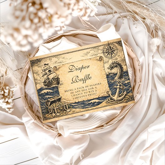 Classic Storybook Pirate Diapper Raffle Begleitkarte
