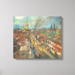 Classic Street Scene in Indianapolis (Indiana) Leinwanddruck