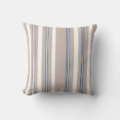 Classic Stripe Beige, white and blue  Kissen (Vorderseite)