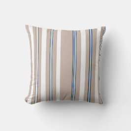 Classic Stripe Beige, white and blue  Kissen