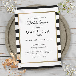 Classic Stripe Wedding Brautparty Einladung