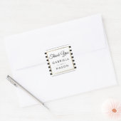 Classic Stripe Wedding | Imitate Gold Foil Vielen Quadratischer Aufkleber (Umschlag)