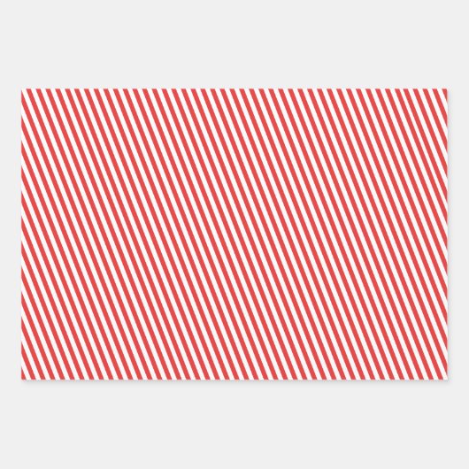 Classic Striped Holiday Occasion Geschenkpapier Set (Vorderseite)