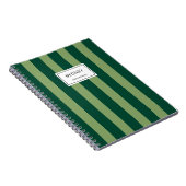 Classic Striped Notebook Custom Name Journal Notizblock (Rechte Seite)
