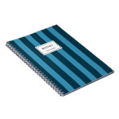 Classic Striped Notebook Custom Name Journal  Notizblock (Rechte Seite)