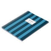 Classic Striped Notebook Custom Name Journal  Notizblock (Linke Seite)