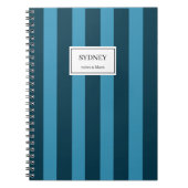 Classic Striped Notebook Custom Name Journal  Notizblock (Vorderseite)