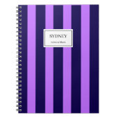 Classic Striped Notebook Custom Name Journal Notizblock (Vorderseite)