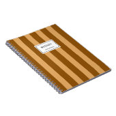 Classic Striped Notebook Custom Name Journal  Notizblock (Rechte Seite)