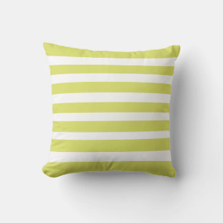 Classic Stripes Celery Green und White Kissen