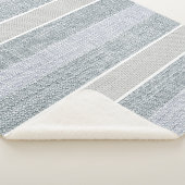Classic Stripes Grays, Taupe, White Sherpa Sherpadecke (3/4)