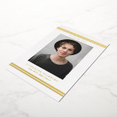 Classic Stripes Moderne Foto Graduation Party Folieneinladung (Gedreht)