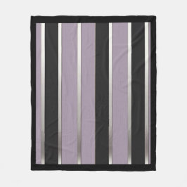 Classic Stripes Purple Black and Silver Fleecedecke