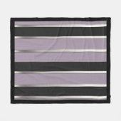 Classic Stripes Purple Black and Silver Fleecedecke (Vorderseite (Horizontal))