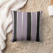 Classic Stripes Purple Black and Silver Kissen (Decke)