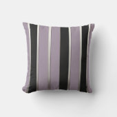 Classic Stripes Purple Black and Silver Kissen (Vorderseite)