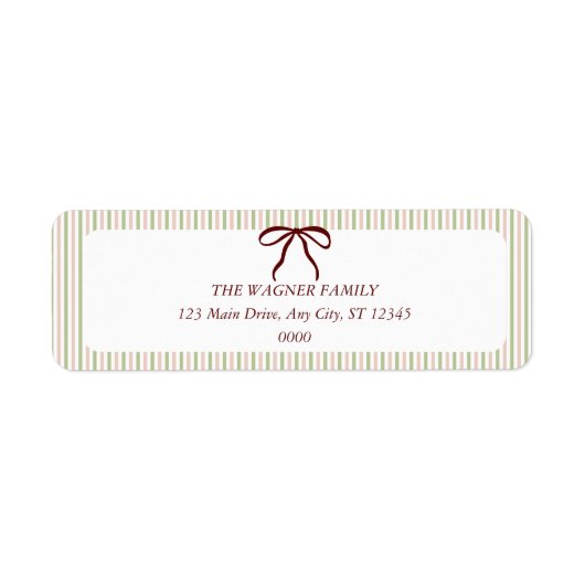 Classic Stripes Red Bow Christmas (Vorne)