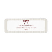 Classic Stripes Red Bow Christmas (Vorne)