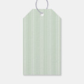 Classic Stripes Red Bow Merry Christmas Geschenkanhänger (Rückseite)