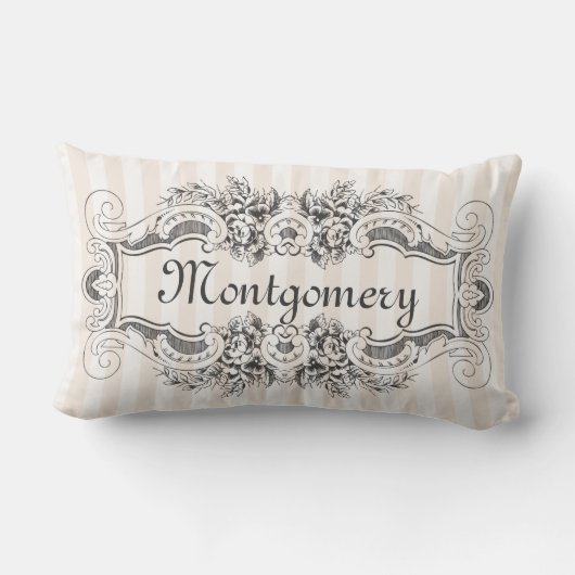 Classic Stripes Viktorianisch Style Frame Mr. & Mr Lendenkissen (Rückseite)