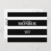 CLASSIC STRIPES WEDD DANK IHNEN POSTCARD POSTKARTE (Vorne/Hinten)