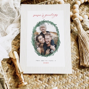 Classic Stripes Weihnachtskartentafel Feiertagskarte