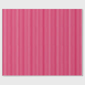 Classic Stripes White - Raspberry Geschenkpapier (Flach)