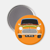 Classic Stripey Austin Mini Cooper Auto Magnet (Vorderseite/Rückseite)