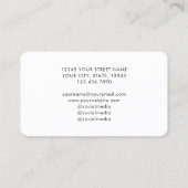 Classic Style Custom ID Foto Plum Gold Visitenkarte (Rückseite)