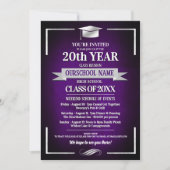 Classic Style School Colors Class Wiedersehen Einladung (Vorderseite)