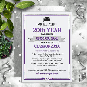 Classic Style School Colors Class Wiedersehen Einladung