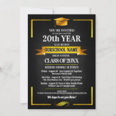 Classic Style School Colors Class Wiedersehen Einladung (Vorderseite)