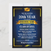 Classic Style School Colors Class Wiedersehen Einladung (Vorderseite)