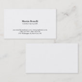 Classic Style Stilvolle Consultant Business Card Visitenkarte (Vorne/Hinten)