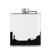 Classic Styles New York Skyline Silhouette Flachmann (Rückseite)