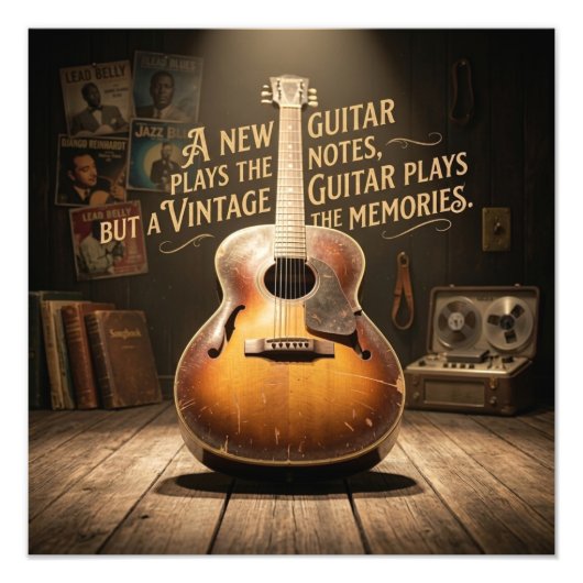 Classic Sunburst Hollow Body Guitar Fotodruck (Vorne)