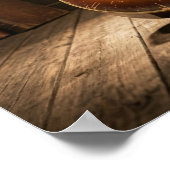 Classic Sunburst Hollow Body Guitar Poster (Ecke)