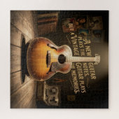 Classic Sunburst Hollow Body Guitar Puzzle (Horizontal)