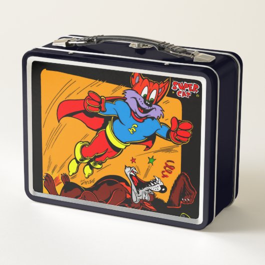 Classic Super Cat Metal Lunchbox (Rückseite)
