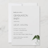 Classic Super Sample Pflanze Pot Graduation Party Einladung (Vorderseite)