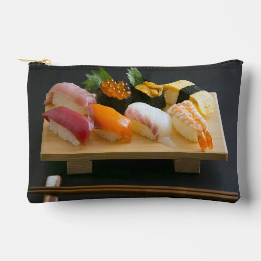 Classic Sushi Board Pouch – Tasteful Japanese Char Zubehörtasche (Vorderseite)