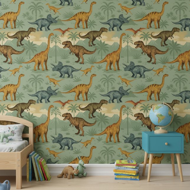 Classic T-Rex Triceratops Dinosaur Scene ID1237 Tapete (Von Creator hochgeladen)