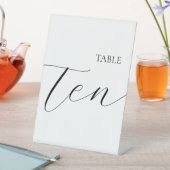 Classic Table Number 10 Sockelschild (In Situ)