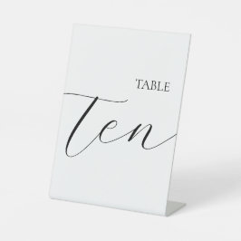 Classic Table Number 10 Sockelschild