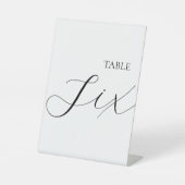 Classic Table Number Six Sockelschild (Vorderseite)