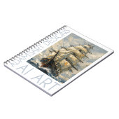 Classic Tall Ship at Sea – Impasto Nautical Art Notizblock (Linke Seite)