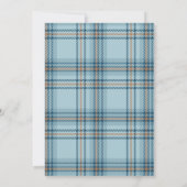 Classic Tartain Plaid Teddy Bear Baby Shower Einladung (Rückseite)