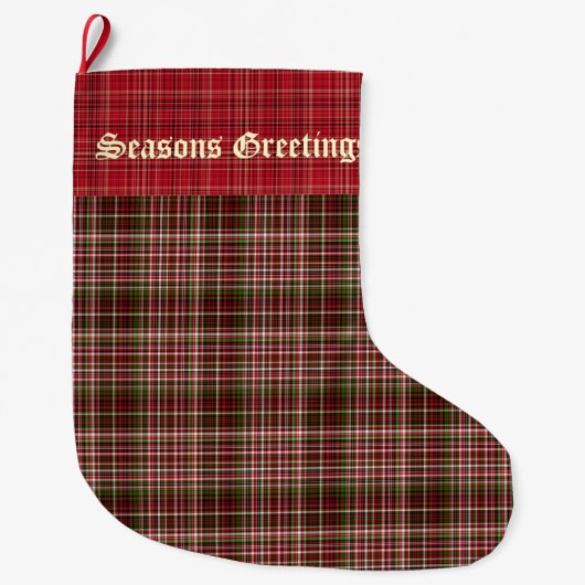 Classic Tartan Großer Weihnachtsstrumpf (Vorderseite)