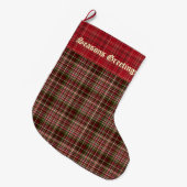 Classic Tartan Großer Weihnachtsstrumpf (Vorderansicht (hängend))