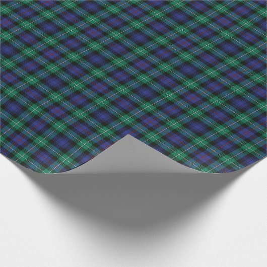 Classic tartan in blue geschenkpapier (Ecke)